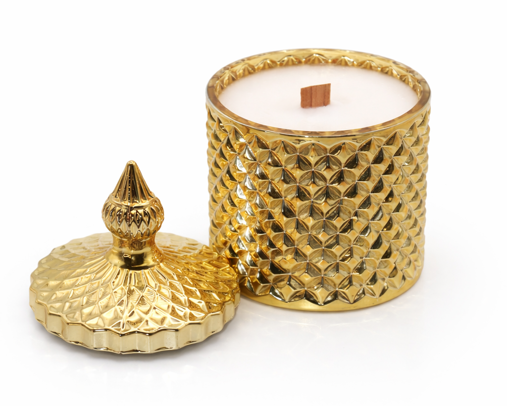 Rose & Resin Luxury Wooden Wick Candle